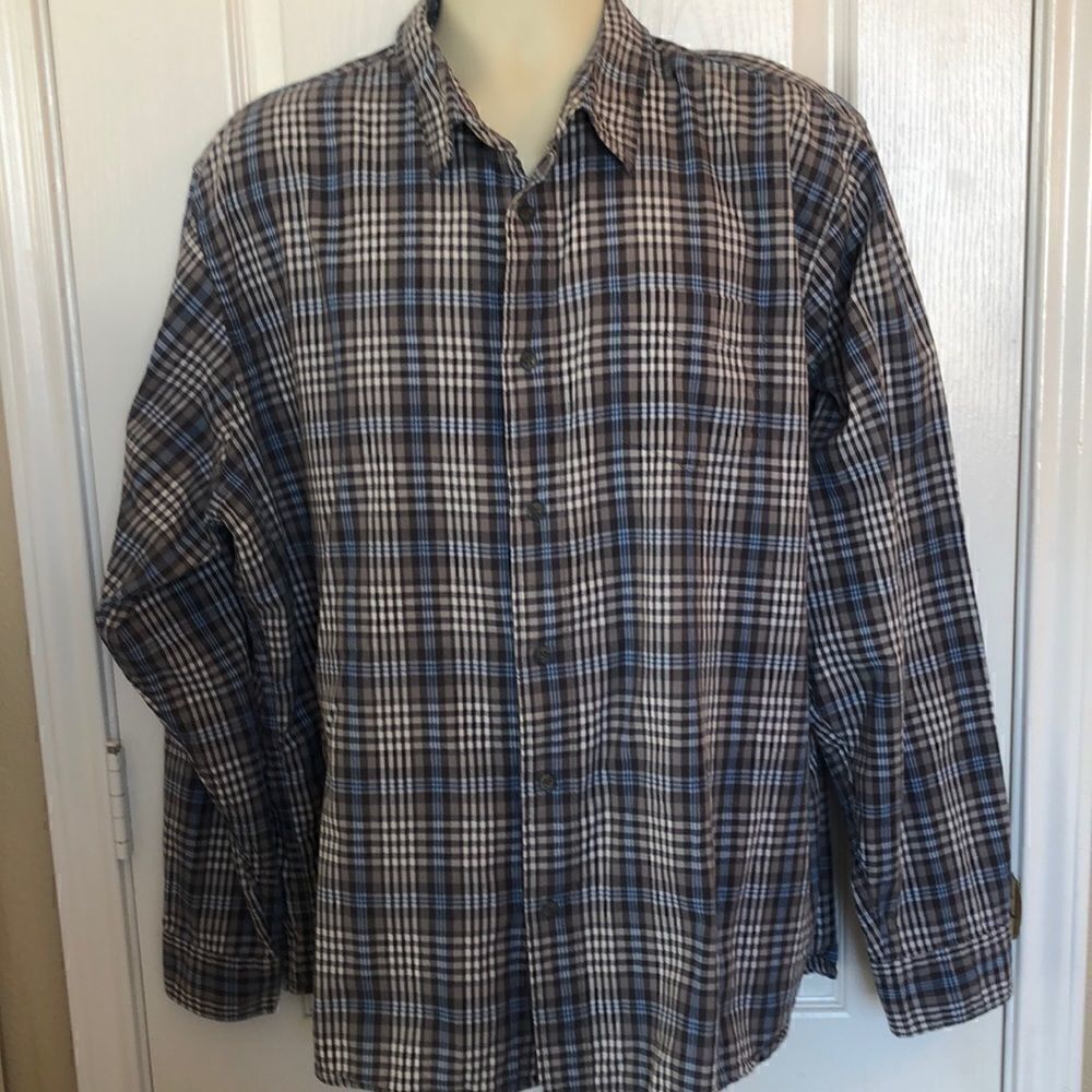 Wrangler vintage gray plaid long sleeve shirt